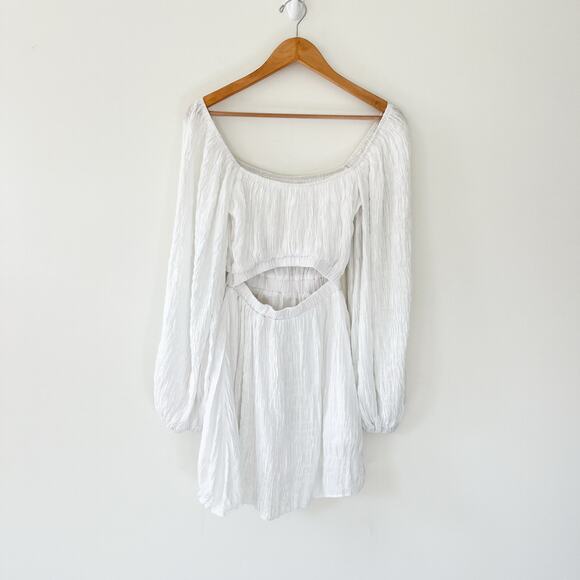 Sabo Skirt White Cut Out Mini Long Sleeve Seven Dress, Size XS - Picture 5 of 13